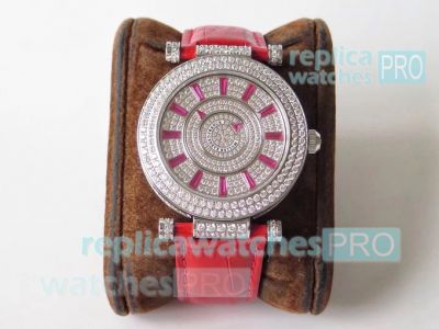 Swiss 9015 Franck Muller Double Mystery Diamond & Sapphire Watch